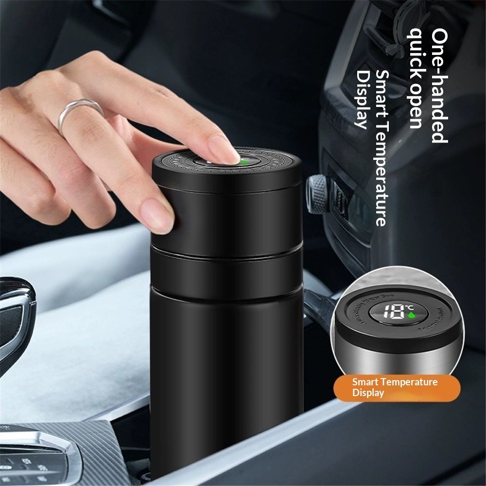 Smart water bottle made of stainless steel view 3