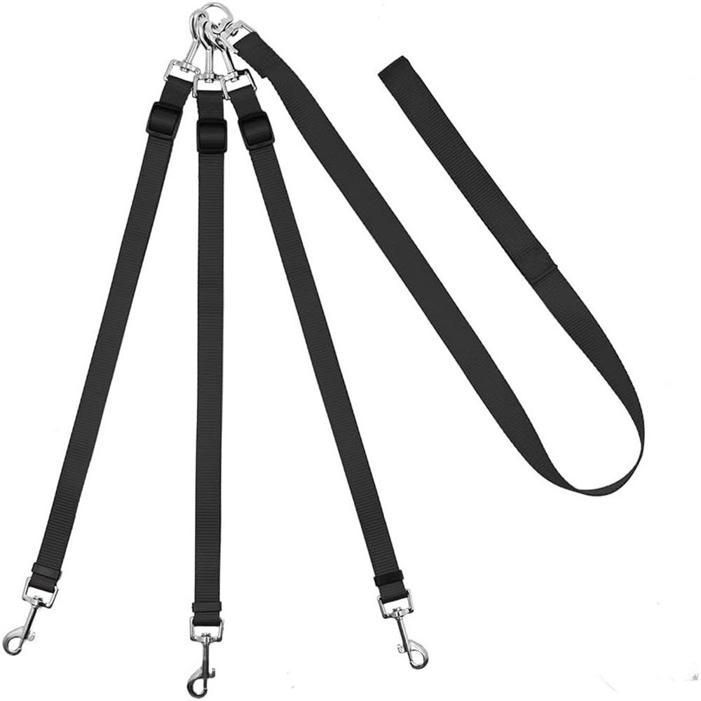 3 Way Dog Leash 3 in 1 Multiple Dog Leash Detachable Tangle Free 360° Swivel