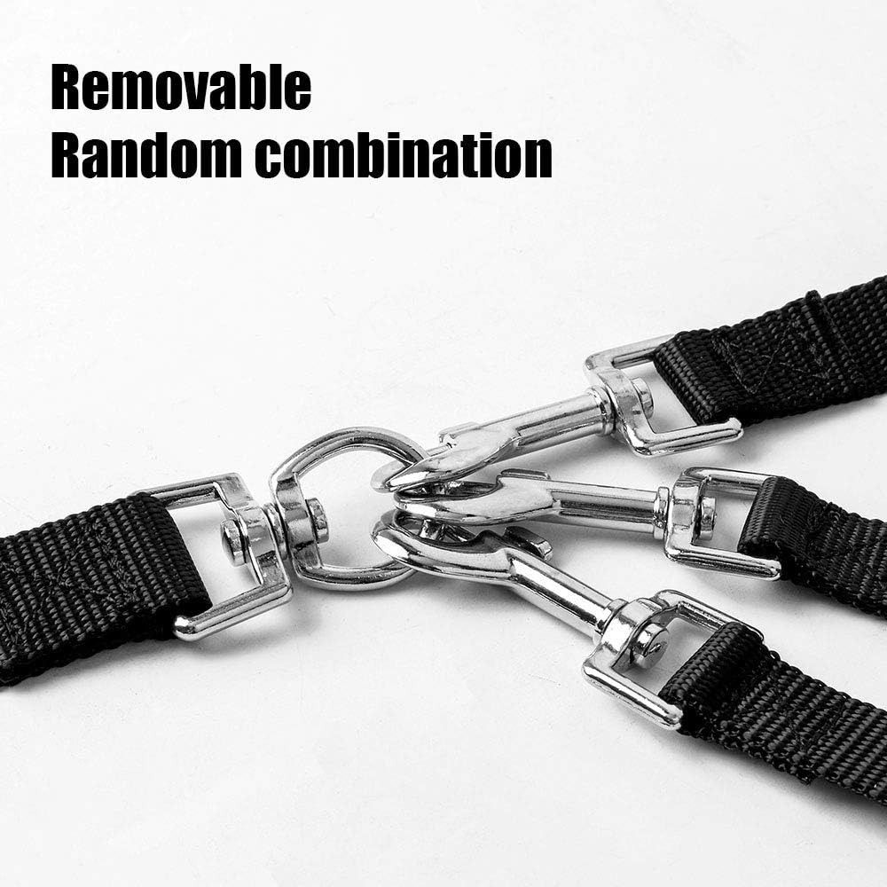 3 Way Dog Leash 3 in 1 Multiple Dog Leash Detachable Tangle Free 360° Swivel view 3