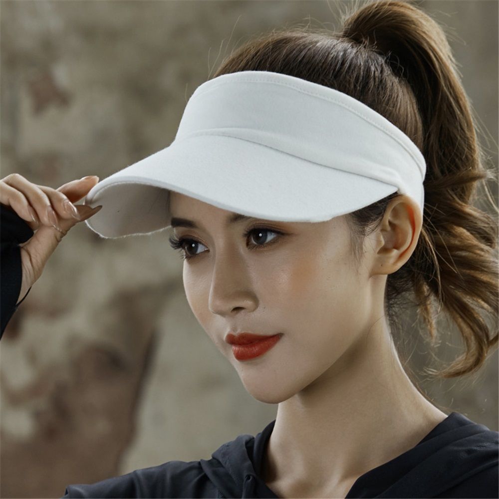 Wide Brim Sun Visor Hat Women Large UV Protective Golf Beach Cap view 4