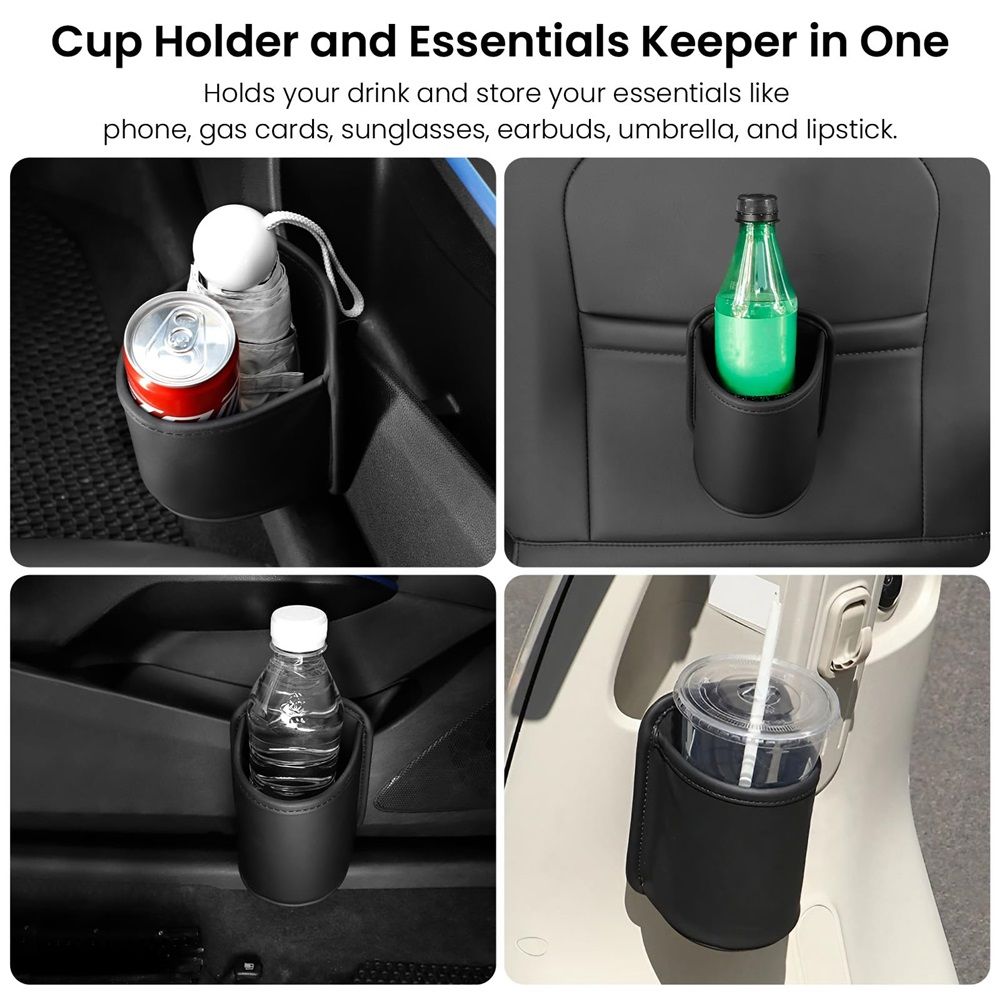 2 Pack On Cup Holder for Car Door Organizer Seat Automotive Extra Drink Coffee view 2