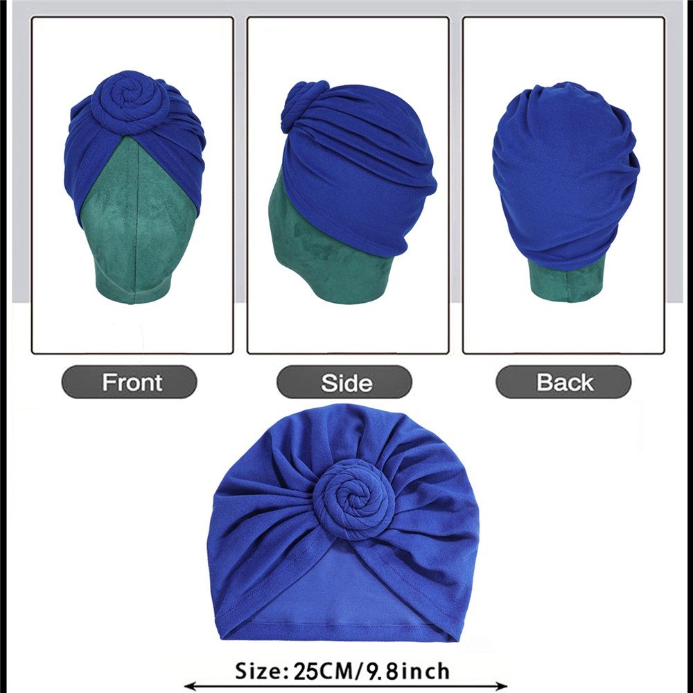 4 Pcs Turbans Head Wrap for Women Chemo Head Wraps Stretch Soft Pre Tied Knot view 3