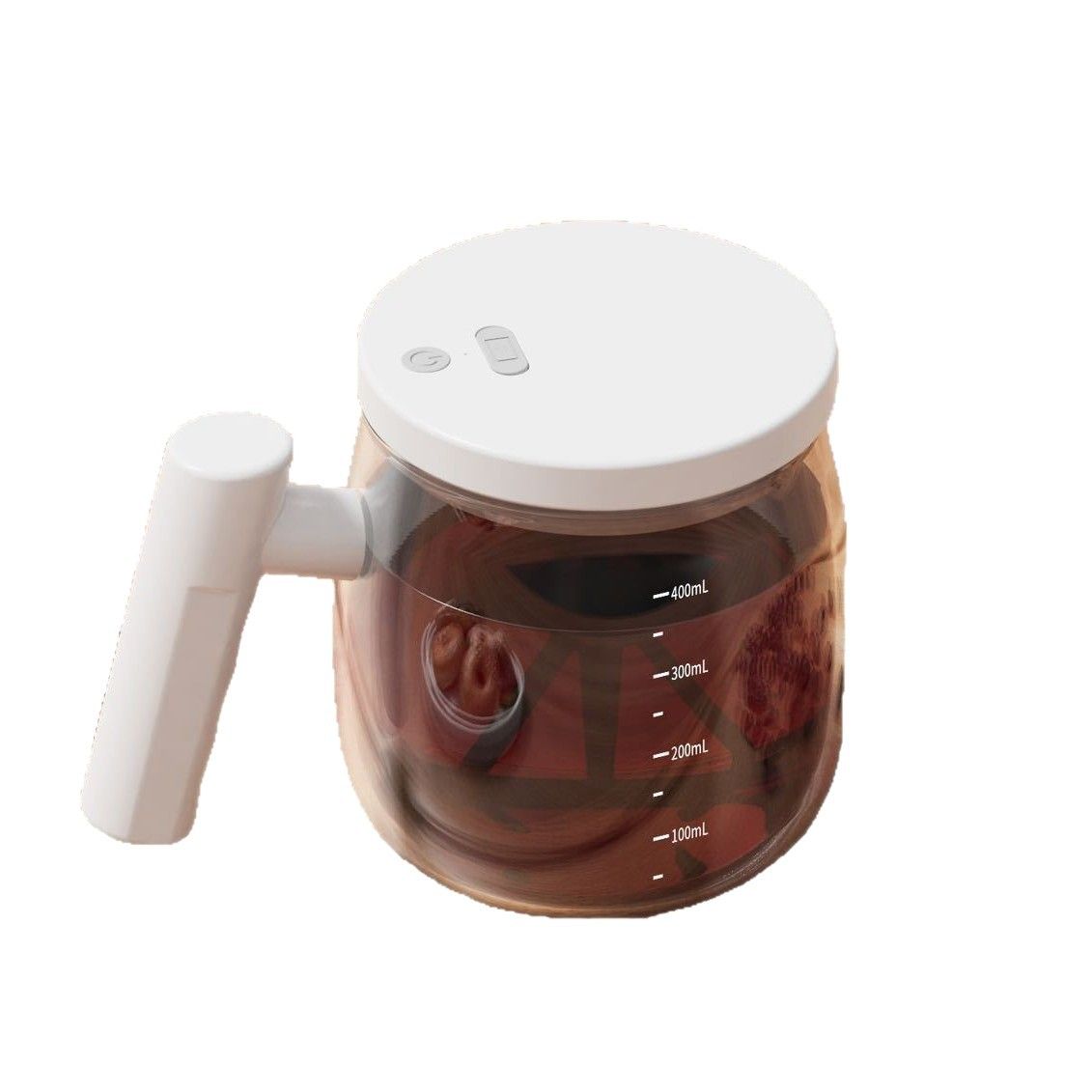 Automatic Stirring Mug, Glass Self Stirring Cup with Detachable Stirring Rod
