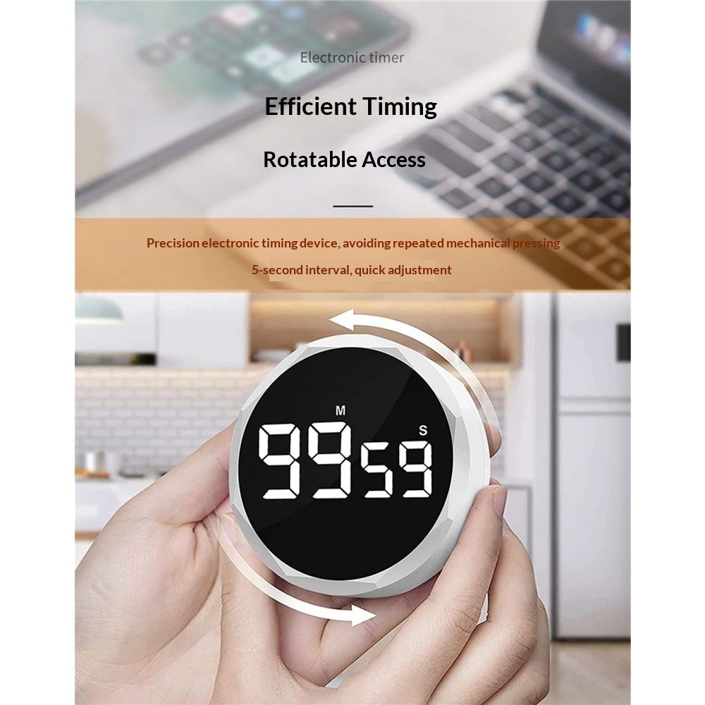 Rotating Timer Magnetic Sticker Student Learning Reminder Time Management view 2