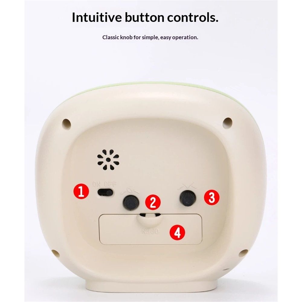 Cute Mini Clock Aesthetic Small Silent Bedside Desk Clock Battery Operated view 4