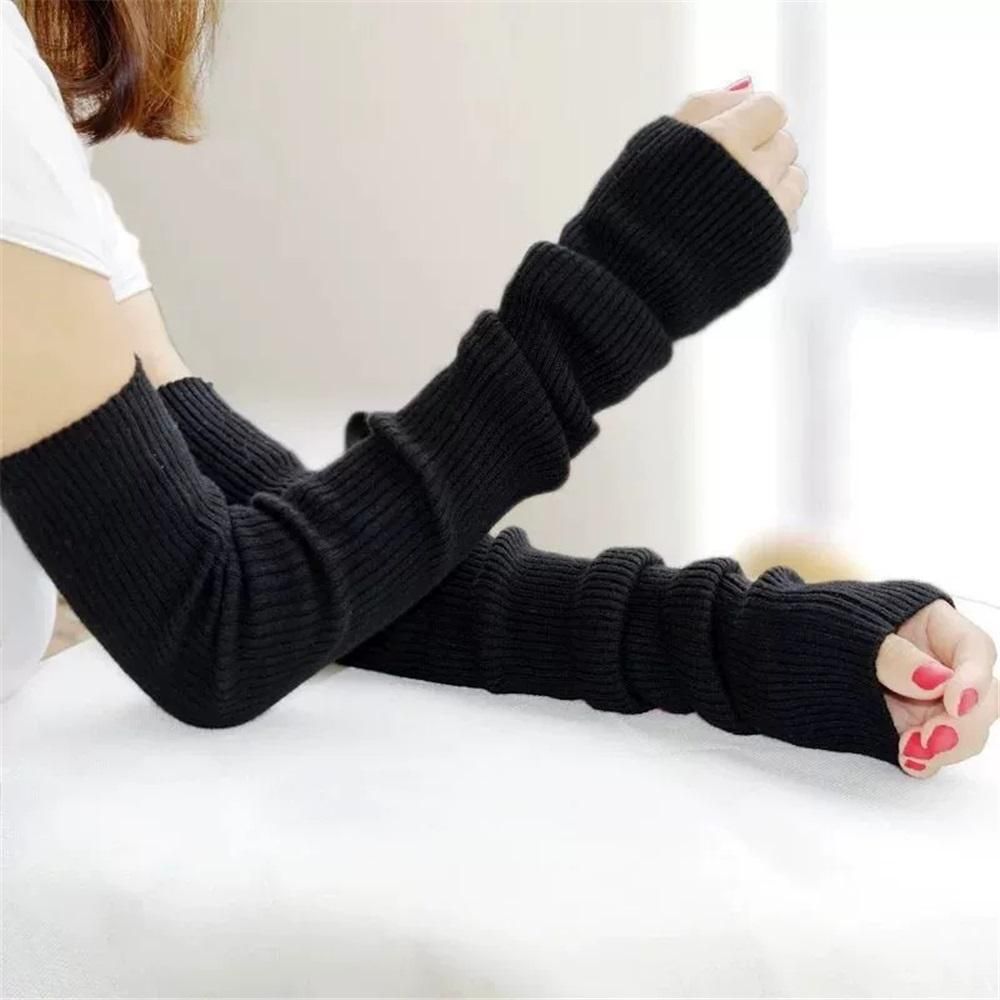 Women's Warm Long Fingerless Gloves Winter Arm WarmerBlend Warm Arm Warmers view 2