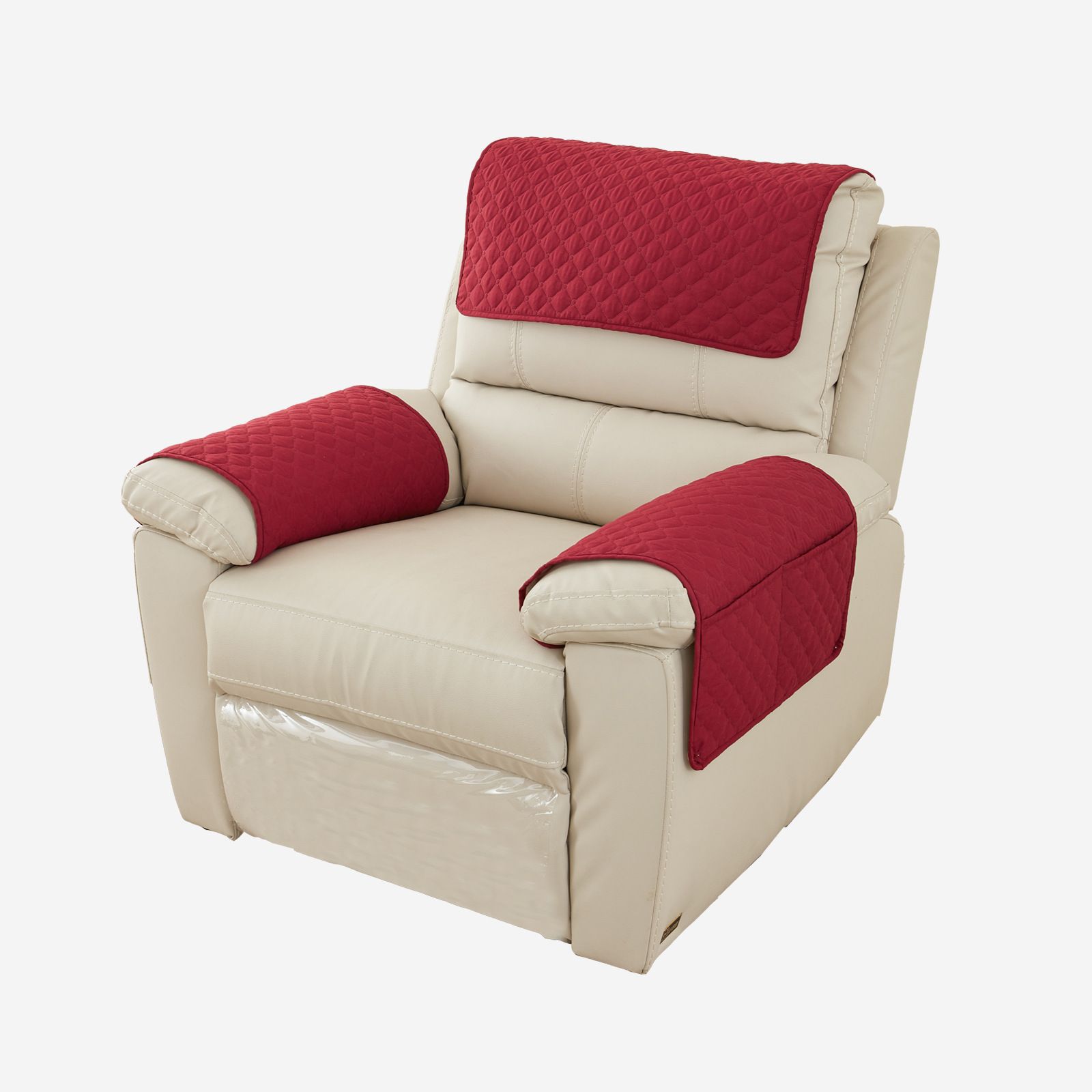 Armchair Arm Cover,Headrest Cover for Recliner Sofa Quilted Chair Arm Cover — image 1