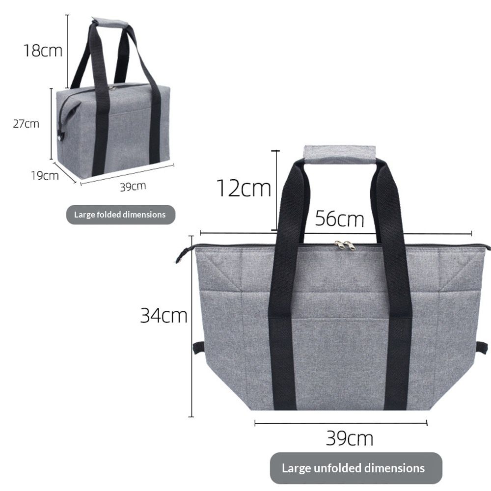 Reusable Insulated Shopping Cooler Bag with Zipper Top for Grocery view 4