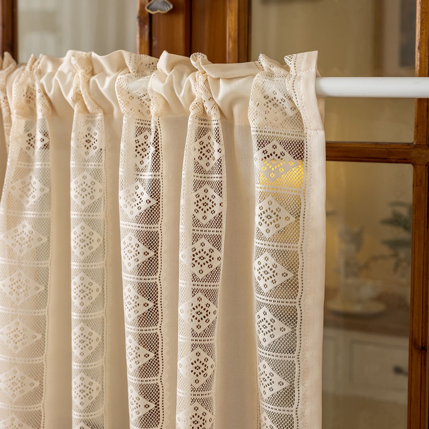 Bohemian curtains Bohemian retro pole pocket curtains with tassel windows view 4