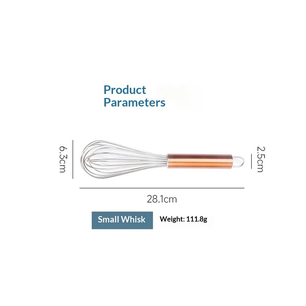 1pcs Copper Silicone Egg Whisk view 5