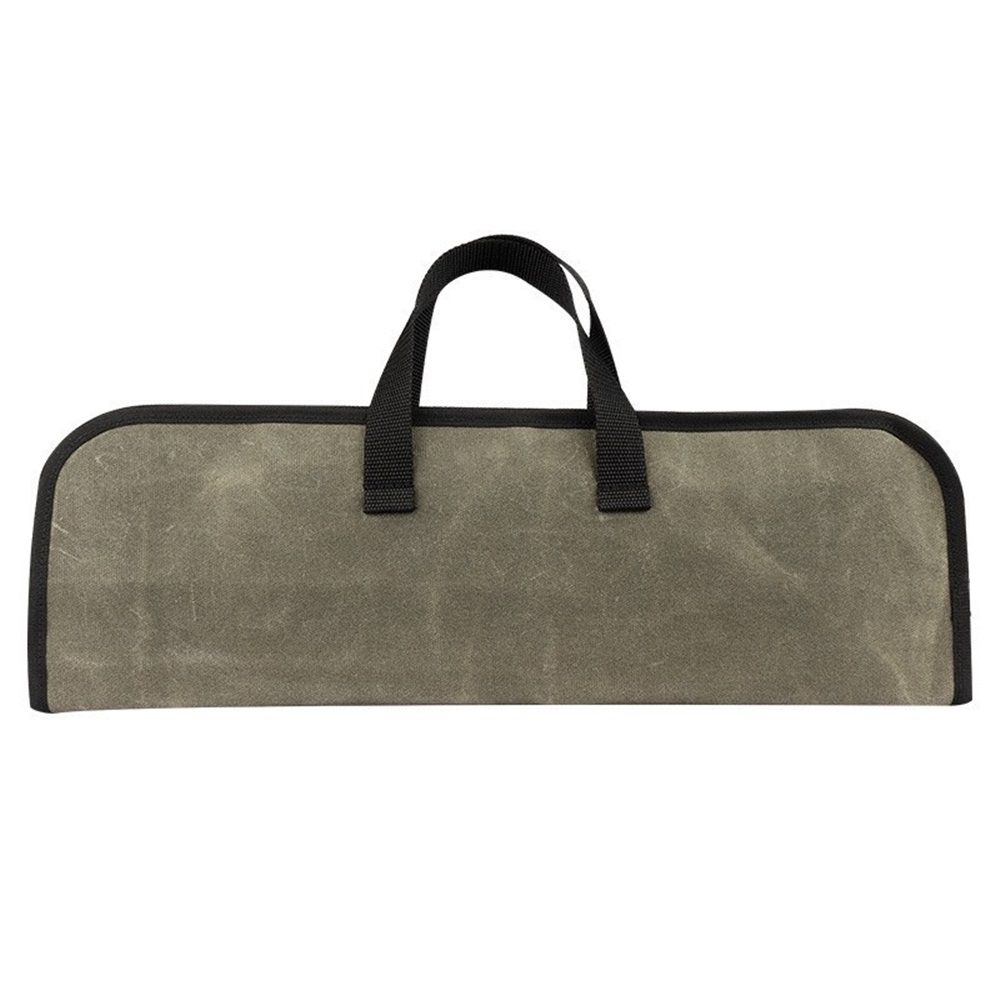 Knife Roll,Heavy Duty Knife Bag,Waxed Canvas knife Case with 4 Slots for view 2