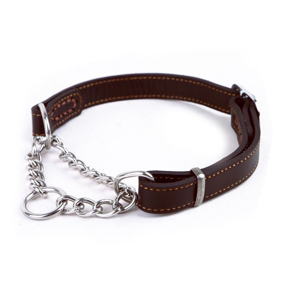 Pet Neck Collar, Dog Half Control, Leather Dog Collar, Medium Large Dog Neck