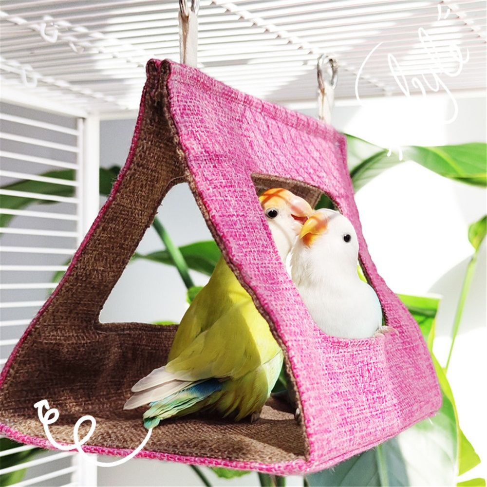 Parrot tent, triangular nest, wear-resistant, breathable, ventilated, cool view 3