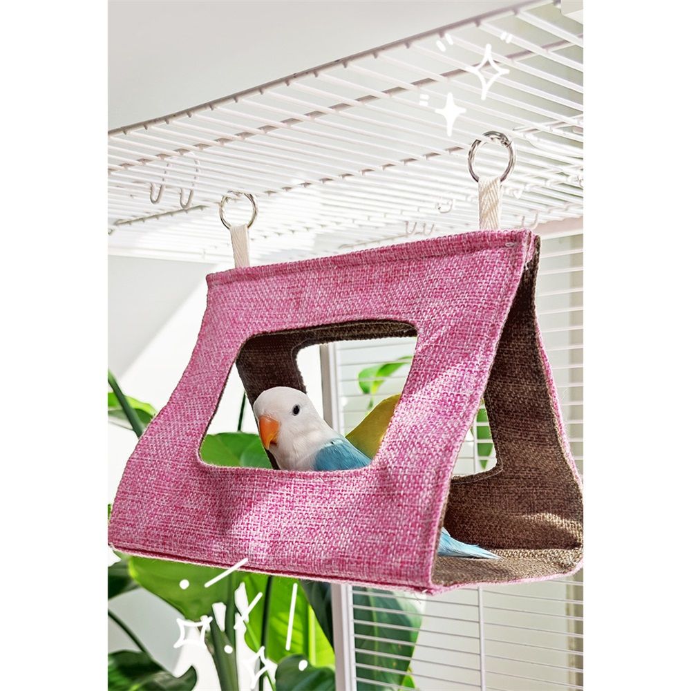 Parrot tent, triangular nest, wear-resistant, breathable, ventilated, cool view 5