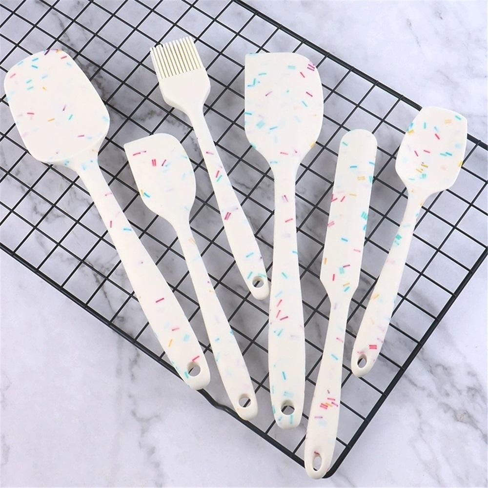 Silicone Spatula Set 6 Piece Heat Resistant Rubber Spatulas Set for Baking view 3