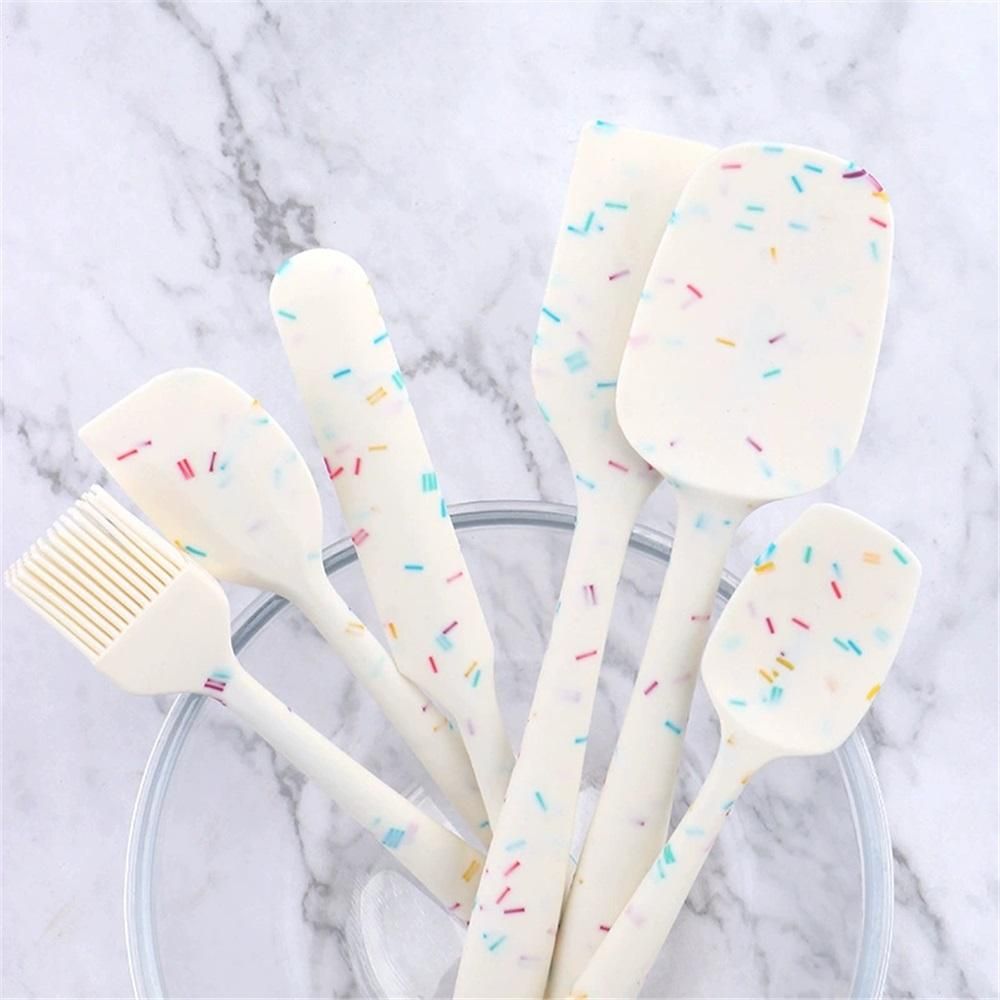 Silicone Spatula Set 6 Piece Heat Resistant Rubber Spatulas Set for Baking view 4