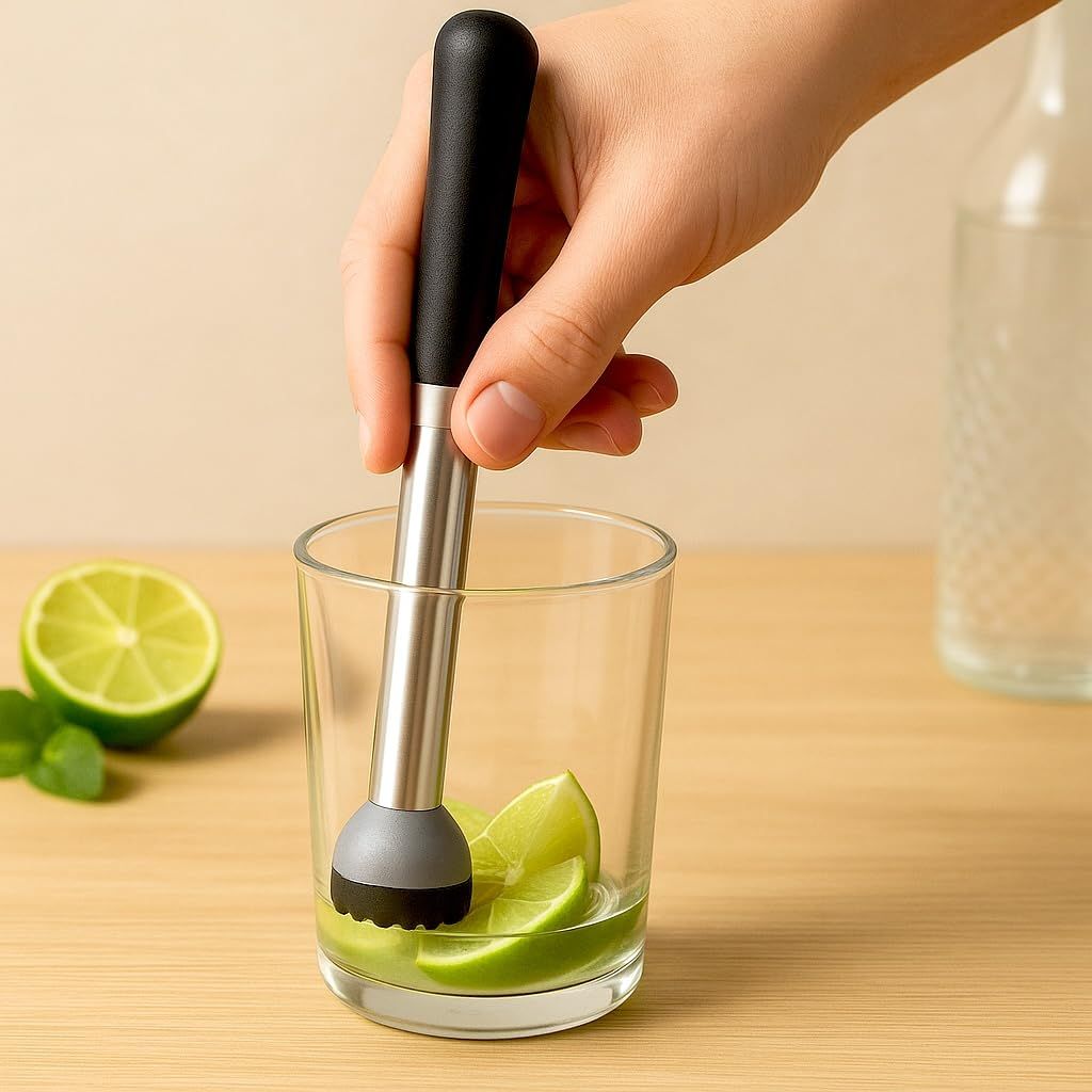 for Cocktails Stainless Steel Drink Muddler Bartender Accessories Lemon view 2