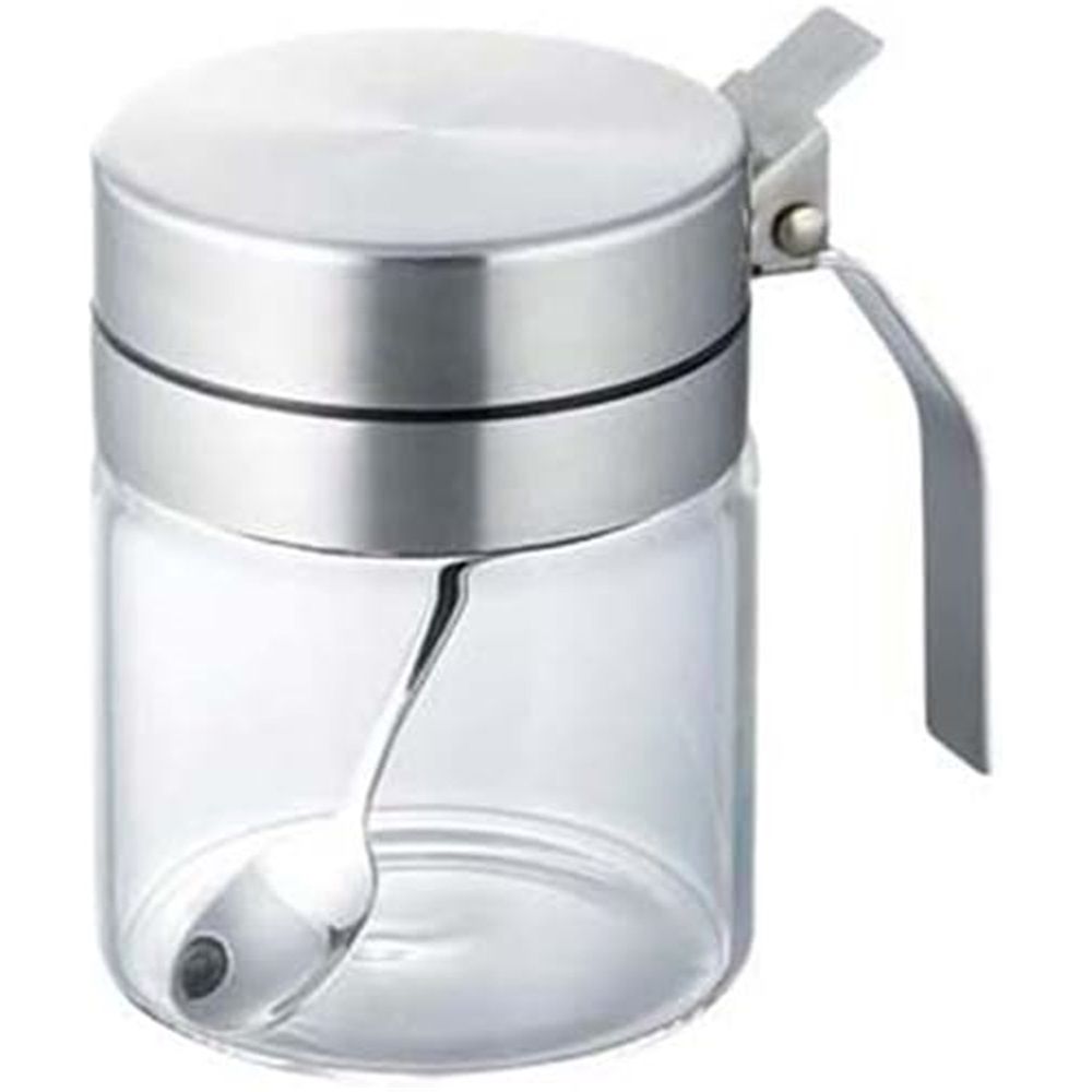 Spice Jar with Spoon, (300 ml), Jar with Spoon, One-Touch Lid, Condiment — image 1