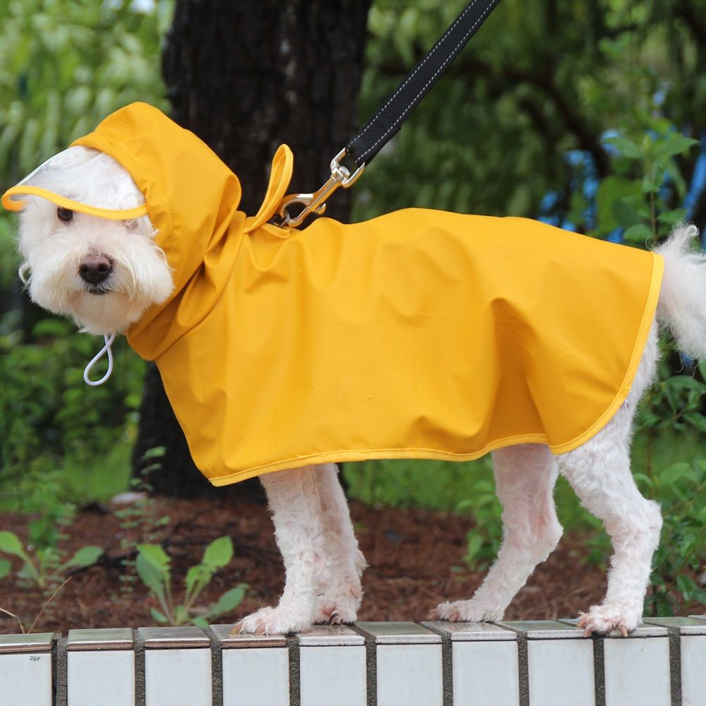 Waterproof Dog Raincoat, Adjustable Reflective Dog Rain Coat with Hoodie,Rain view 2