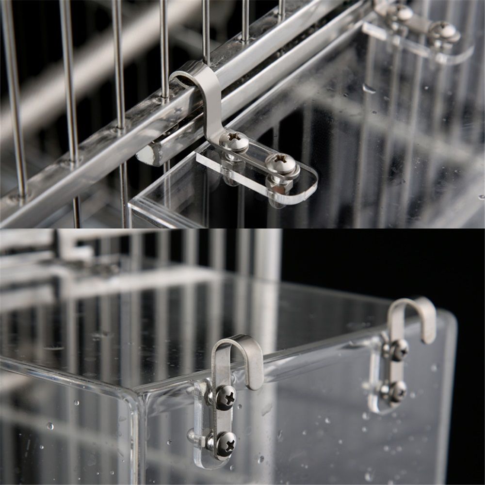 Hanging Bird Bath Cube Bird Bathtub Bath Shower Box Bowl Cage Accessory for view 3