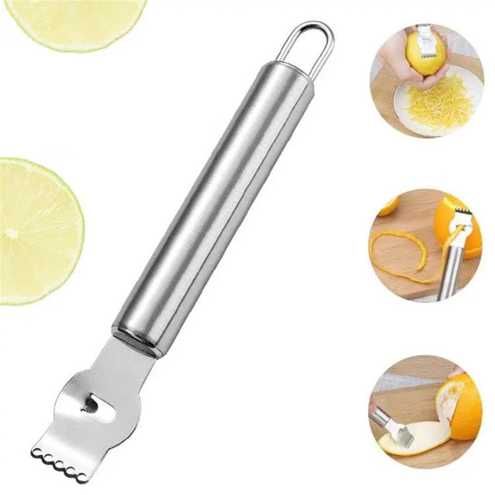 2pcs Stainless Steel Lemon Grater with Channel knife Citrus Orange Peeling view 3