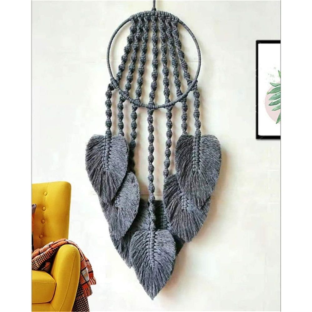 Cotton woven tapestry, hand woven tassel craft decoration, bedroom, living view 2