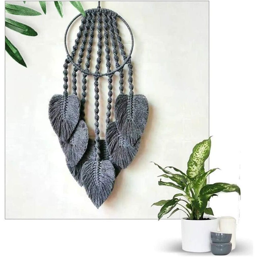 Cotton woven tapestry, hand woven tassel craft decoration, bedroom, living view 3