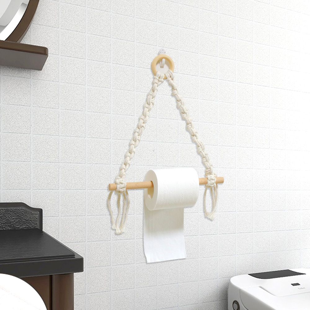2 pack Boho Paper Towel Holder - Paper Towel Hanging for Kitchen Bathroom view 5