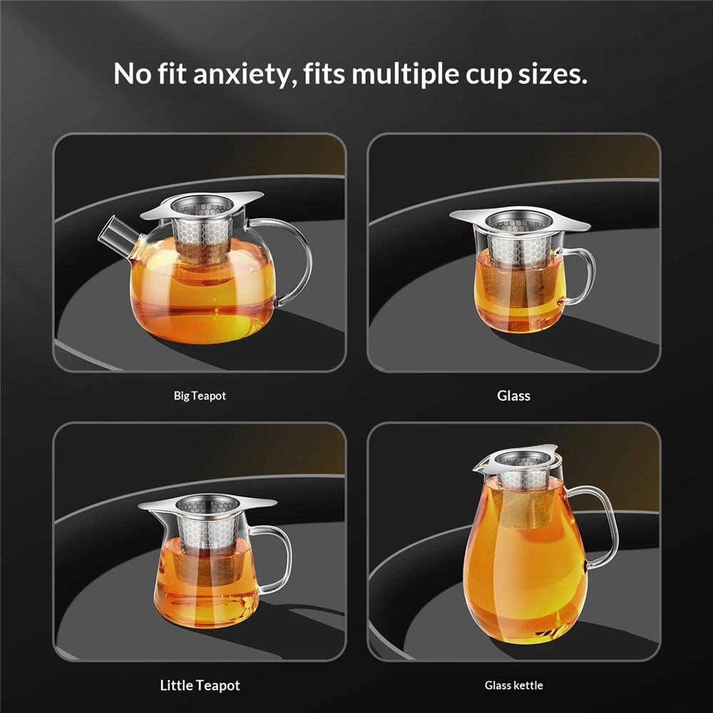 2 pack Stainless Steel Tea Infuser Mesh Strainer with Large Capacity & Perfect view 4