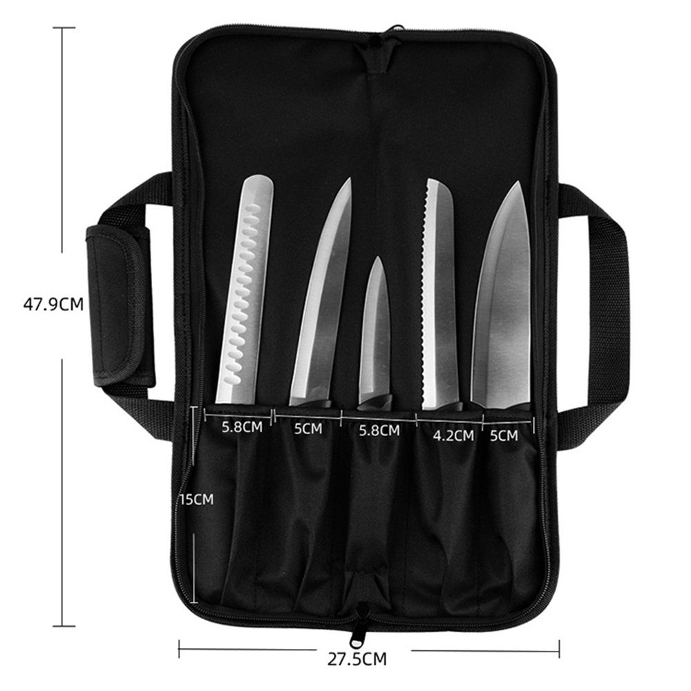 Chef Knife Roll Bag - 12-Pocket Chefs Case for Kitchen Knives and Utensils view 4