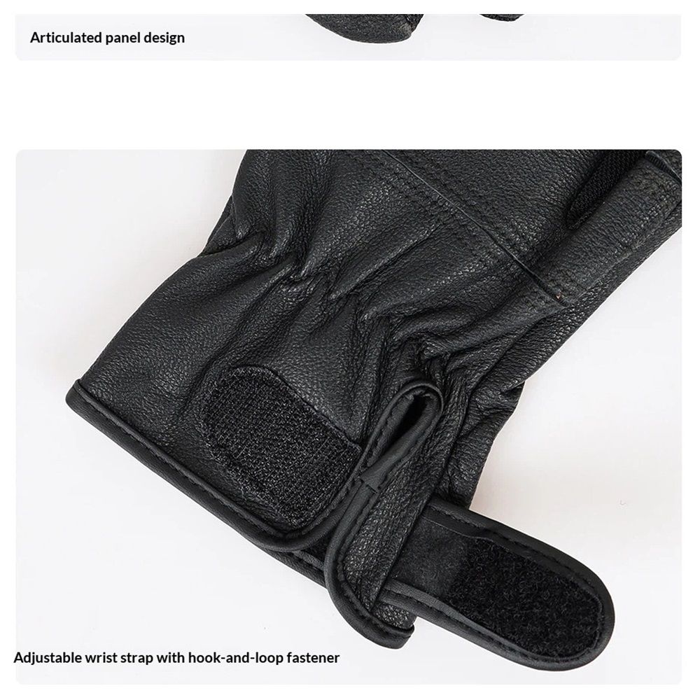 Motorcycle Gloves for Men Touchscreen Full Finger Leather Gloves Protection view 3