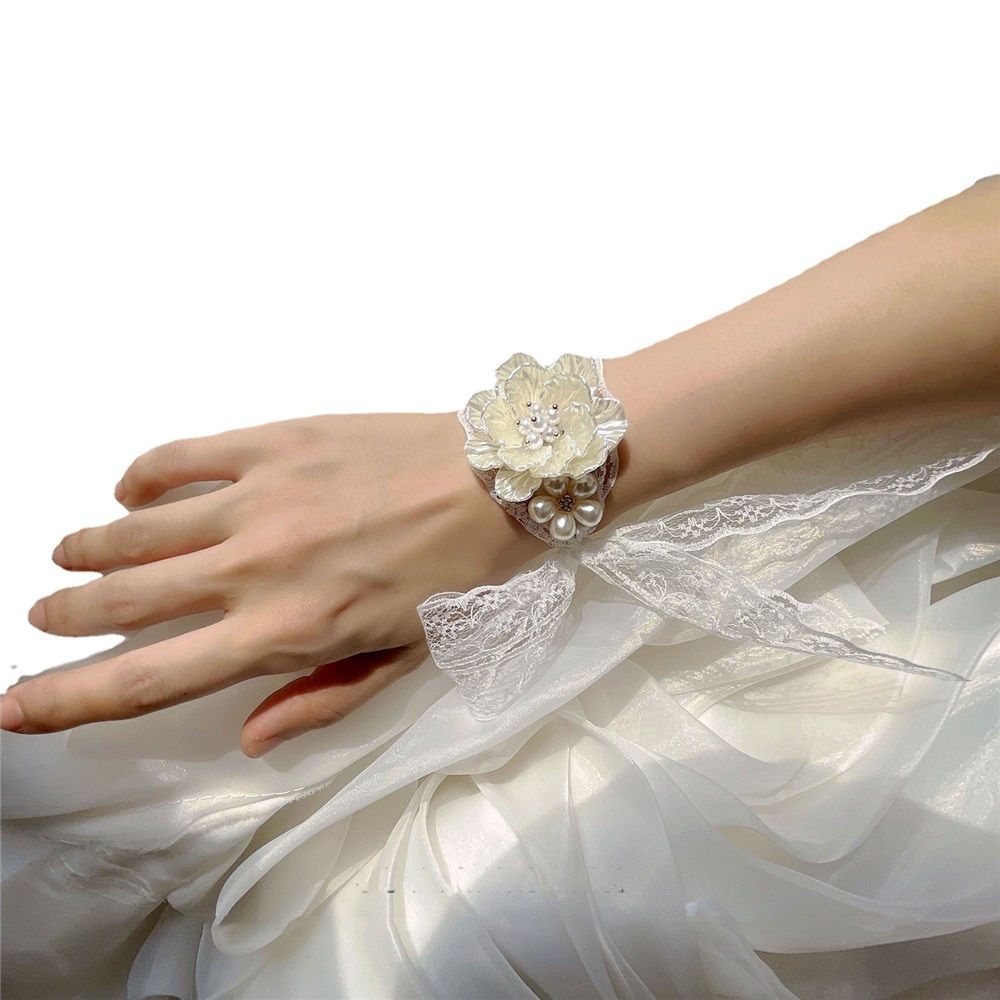 2 Pcs Wrist Flower,Wedding Bridesmaid Bride Wrist Decoration Hand Flower,for