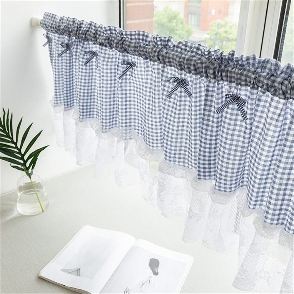 Curtain Lace Buffalo Check Plaid Patchwork view 2