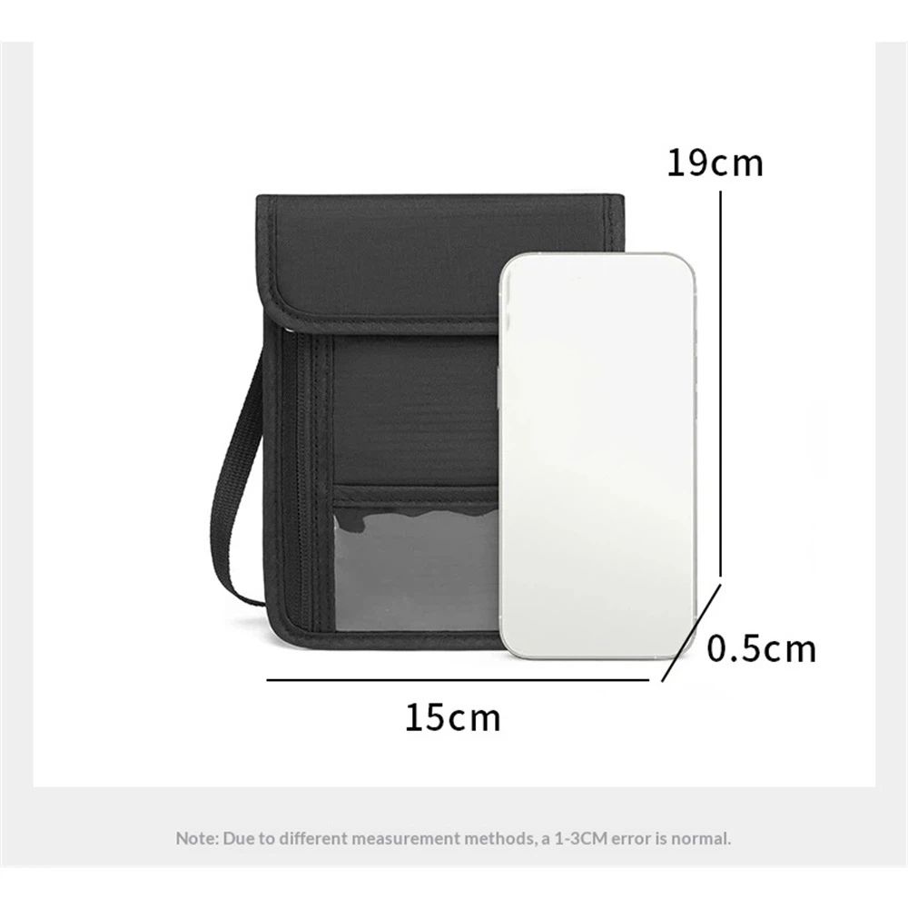 RFID Blocking Neck Wallet Small Crossbody Bag Travel Passport Holder Slim view 4