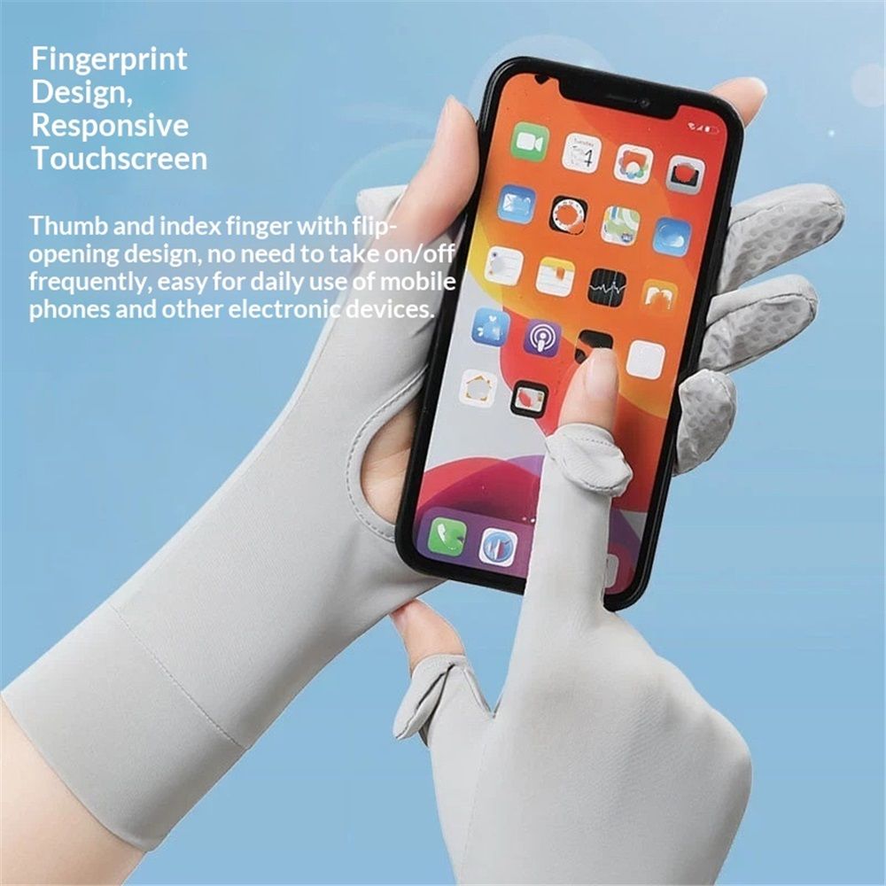 2 pairs Thin Sun UV Protection Driving Gloves for Women view 5