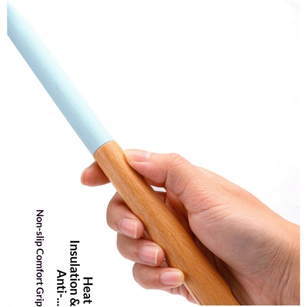 Kitchen Strainer, Large Slotted Spoon with High Heat Resistant BPA Free, Non view 4