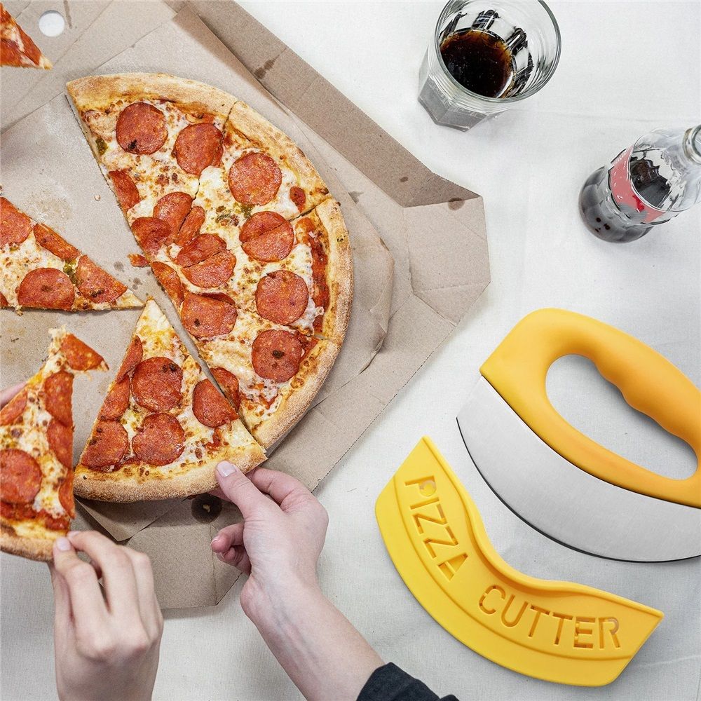 Premium Pizza Cutter Food Chopper-Super Sharp Blade Stainless Steel Pizza view 3