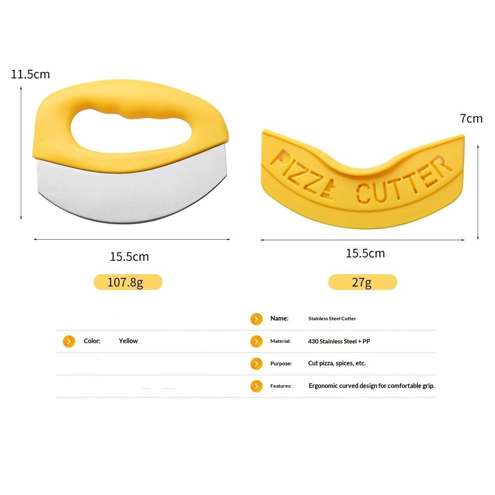 Premium Pizza Cutter Food Chopper-Super Sharp Blade Stainless Steel Pizza view 4