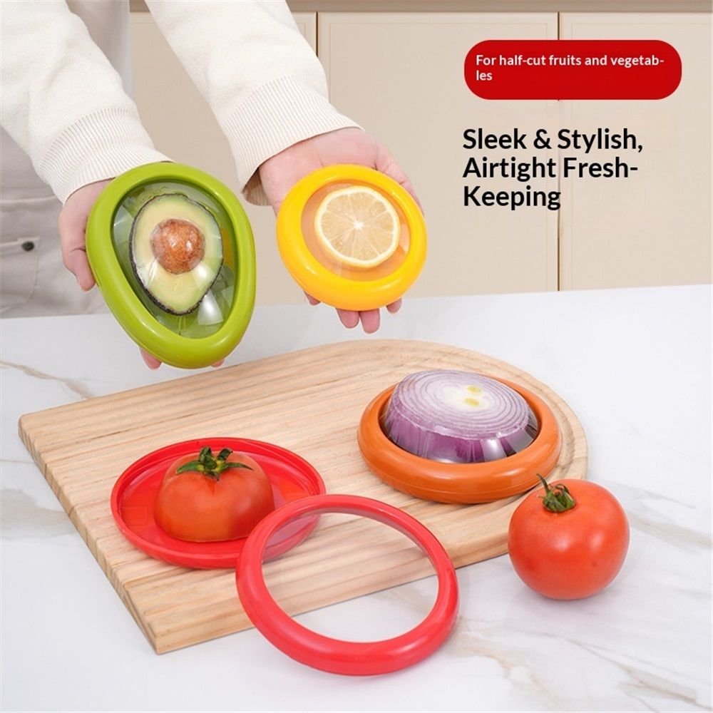 Avocado Saver and Tomato Holder - Set of 4 Reusable Storage Containers for view 3