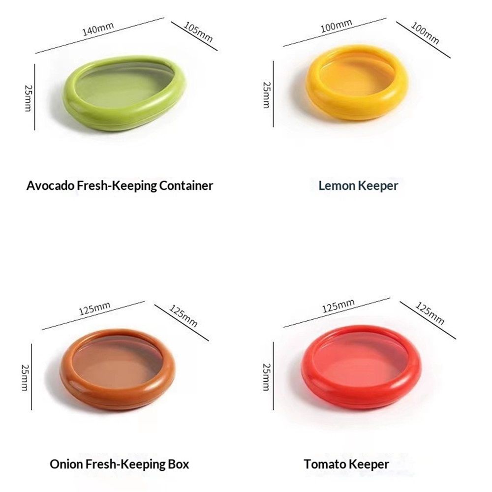 Avocado Saver and Tomato Holder - Set of 4 Reusable Storage Containers for view 4