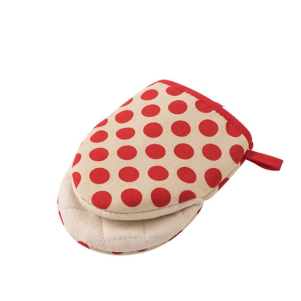 1 pair Mini Oven, Resistant Oven Gloves - Baking Mitts with Hanging Loops for