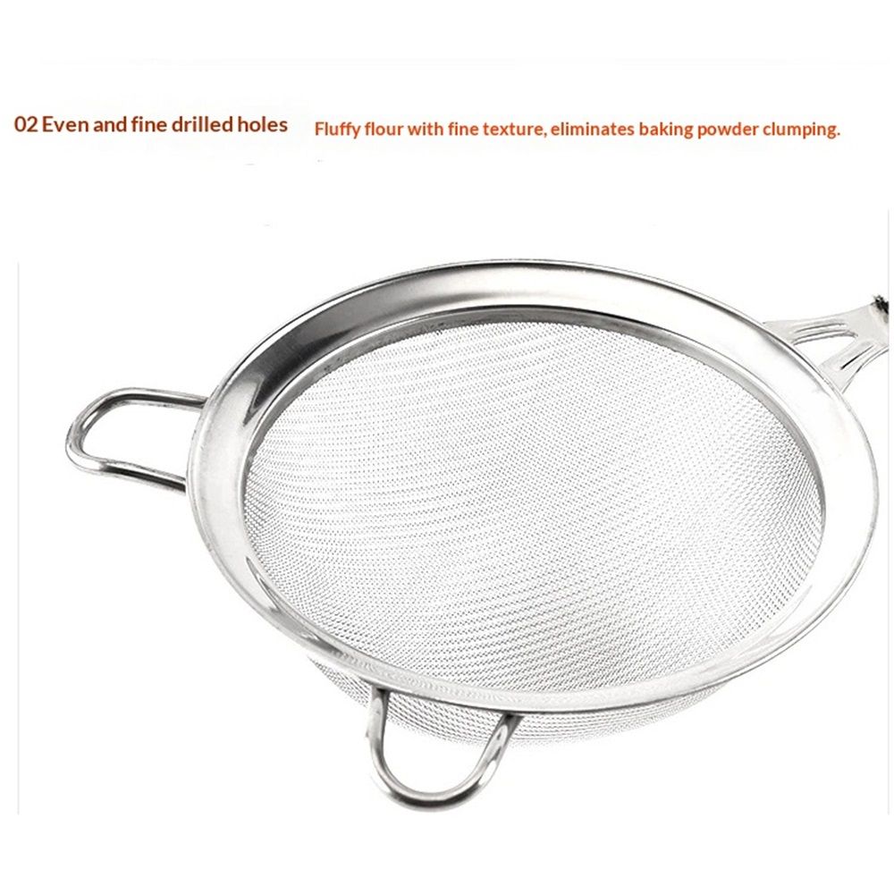 Small Fine Mesh Strainer: Stainless Steel 30 Mesh Kitchen Food Sieve with view 5