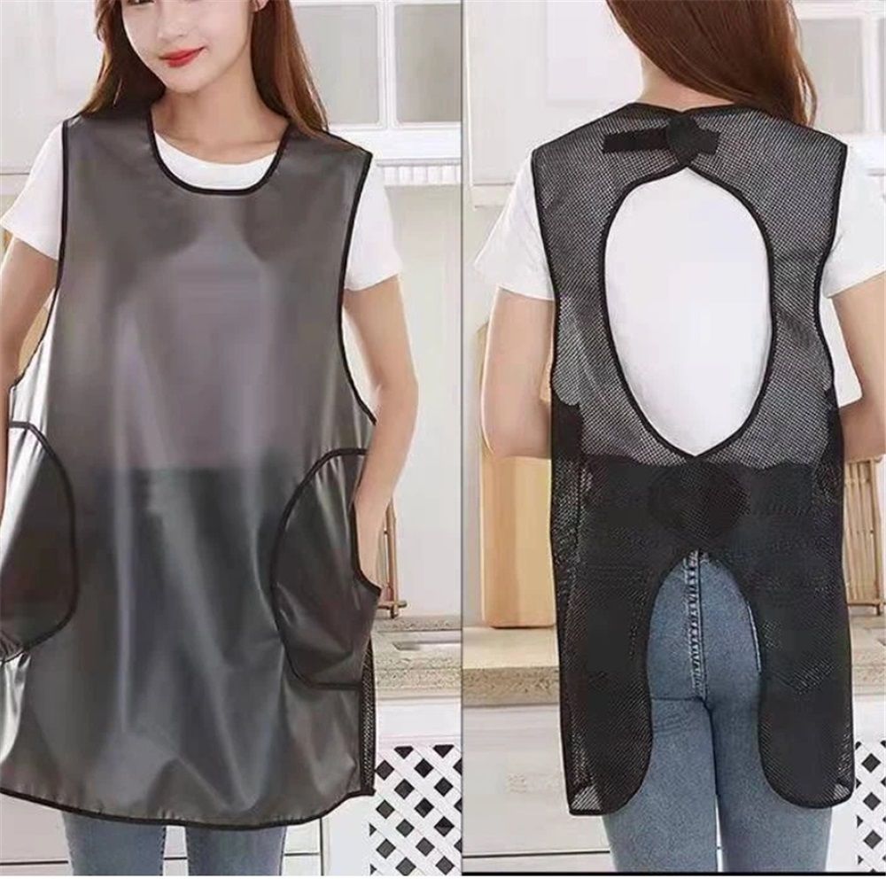 Waterproof Plus Size Aprons for Women Men with Pockets Adjustable for Cooking