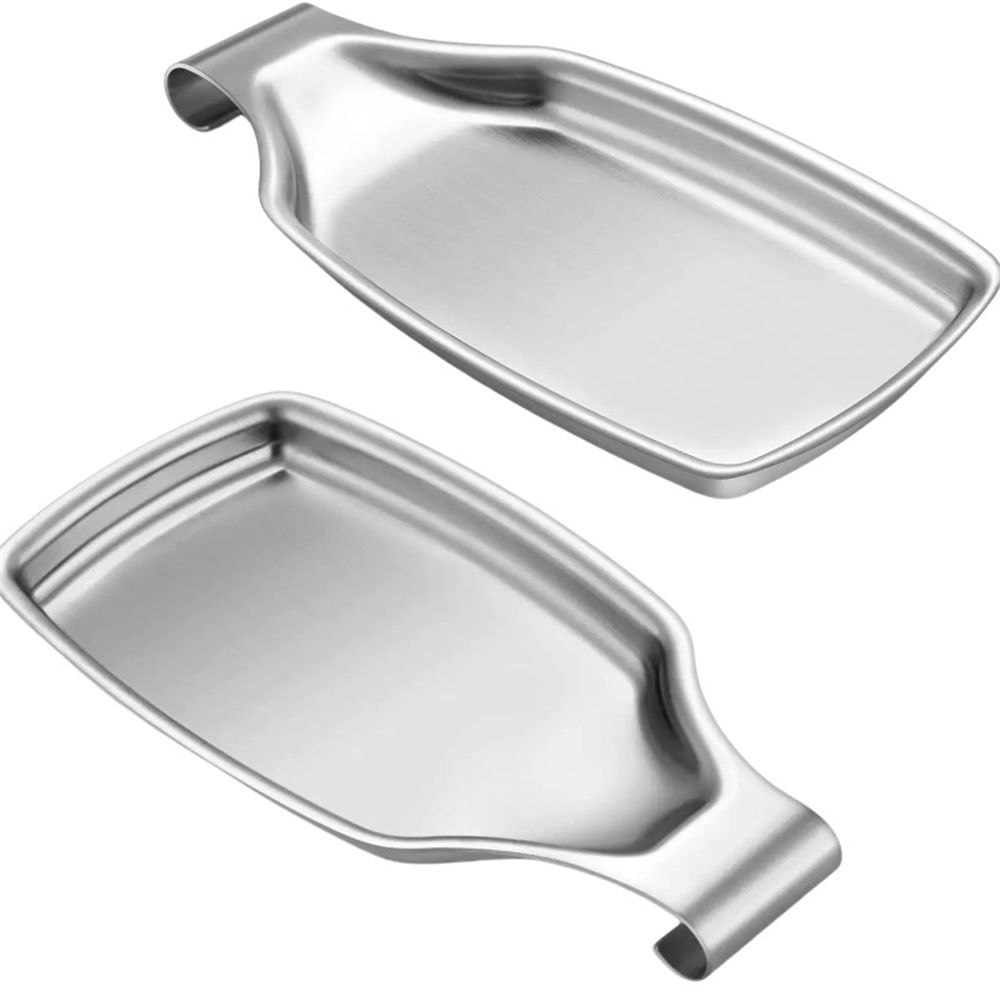 Stainless Steel Spoon Rest Set of 2 for Kitchen Stove Top
