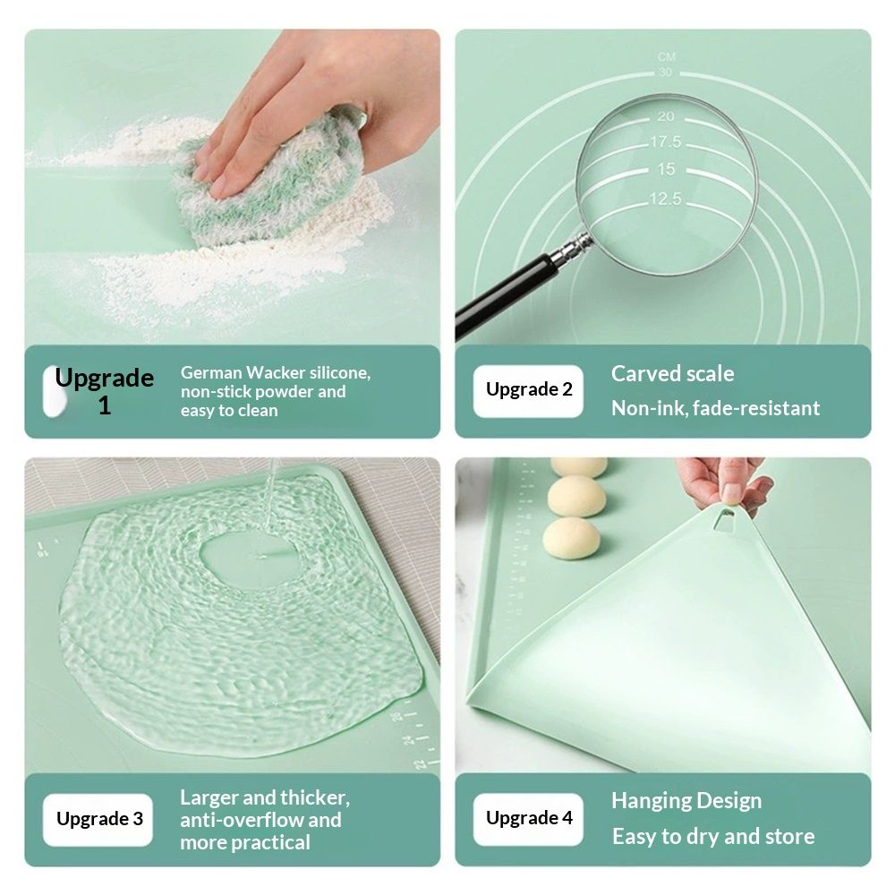 Silicone Pastry Mat: 15.7"x23.6" Food-Grade Non-Stick Dough Rolling Baking Sheet view 5