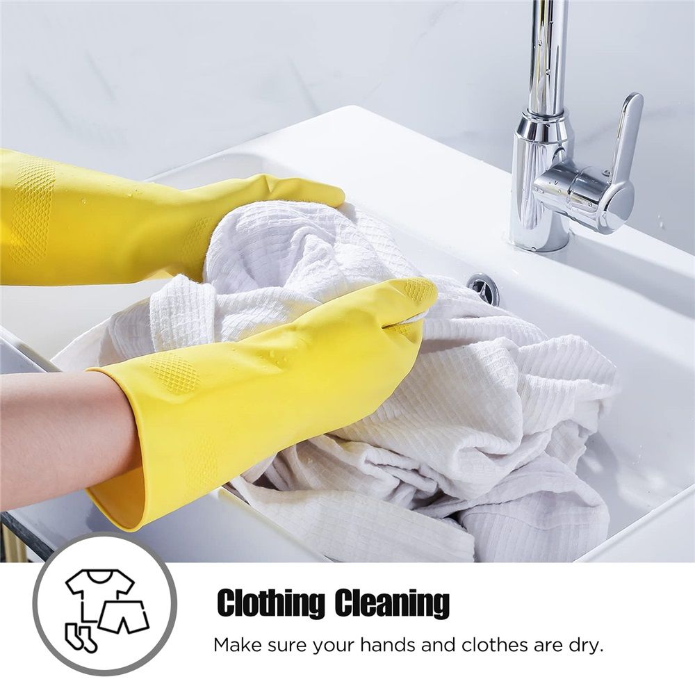 6 Pairs Rubber Cleaning Gloves view 4
