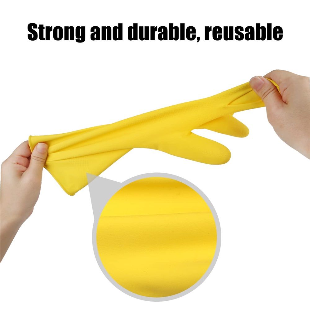 6 Pairs Rubber Cleaning Gloves view 5