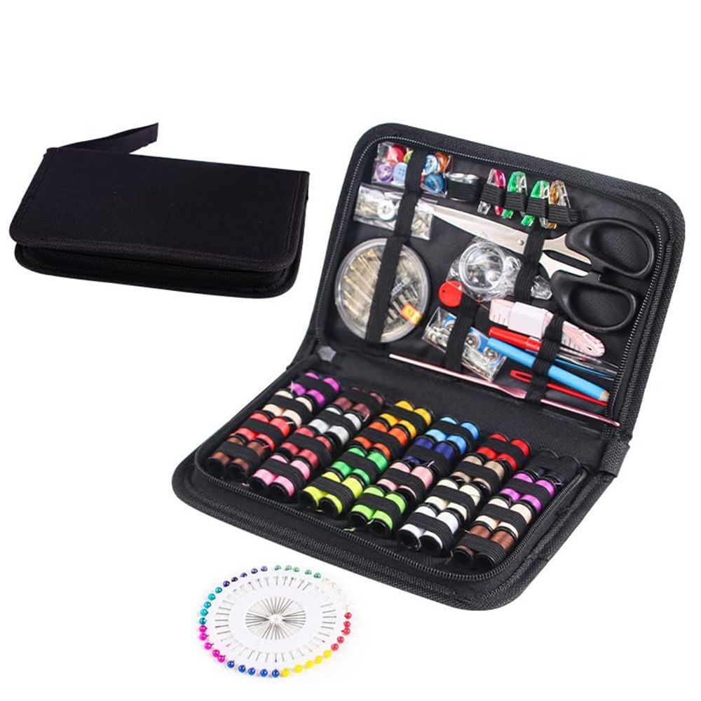 Sewing Kit for Adults & Beginners – Portable Needle & Thread Travel Kit w/ 24