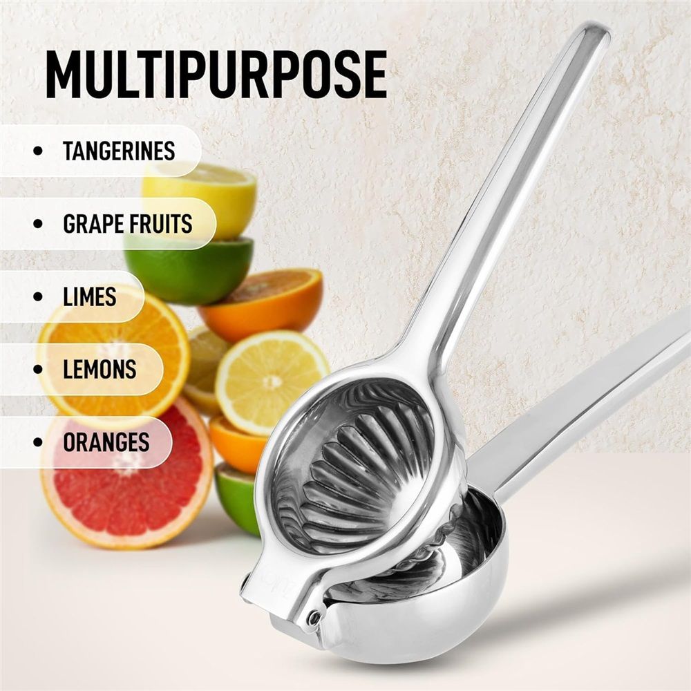 Lemon Squeezer Stainless Steel with Premium Quality Heavy Duty Solid Metal view 4