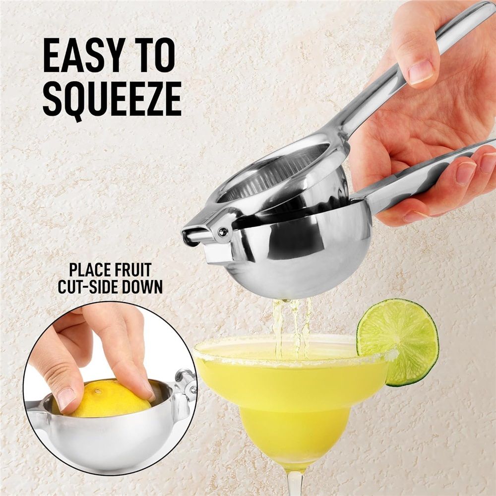 Lemon Squeezer Stainless Steel with Premium Quality Heavy Duty Solid Metal view 5